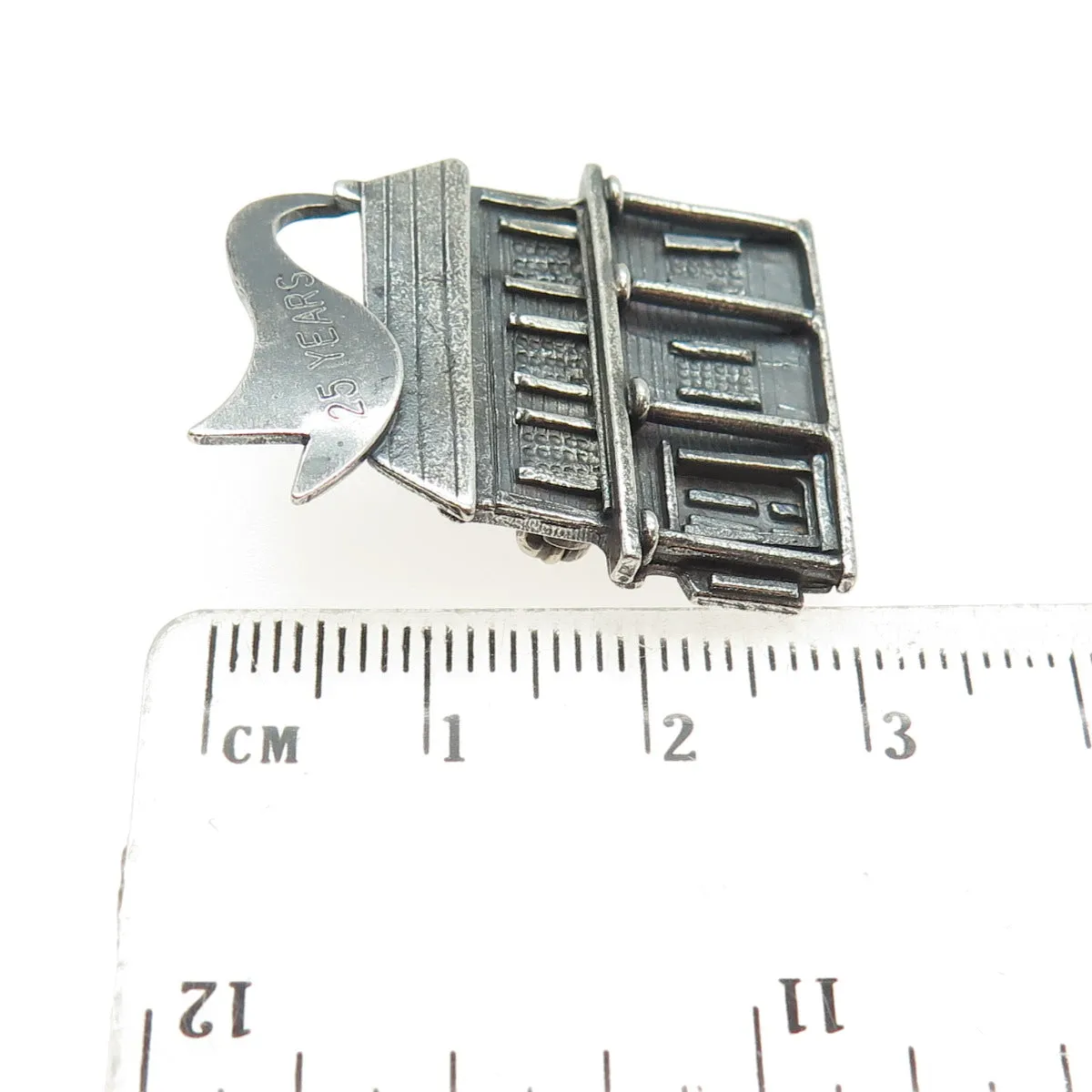 VVW 1997 925 Sterling Vintage 25 Years Anniversary House Oxidized Brooch