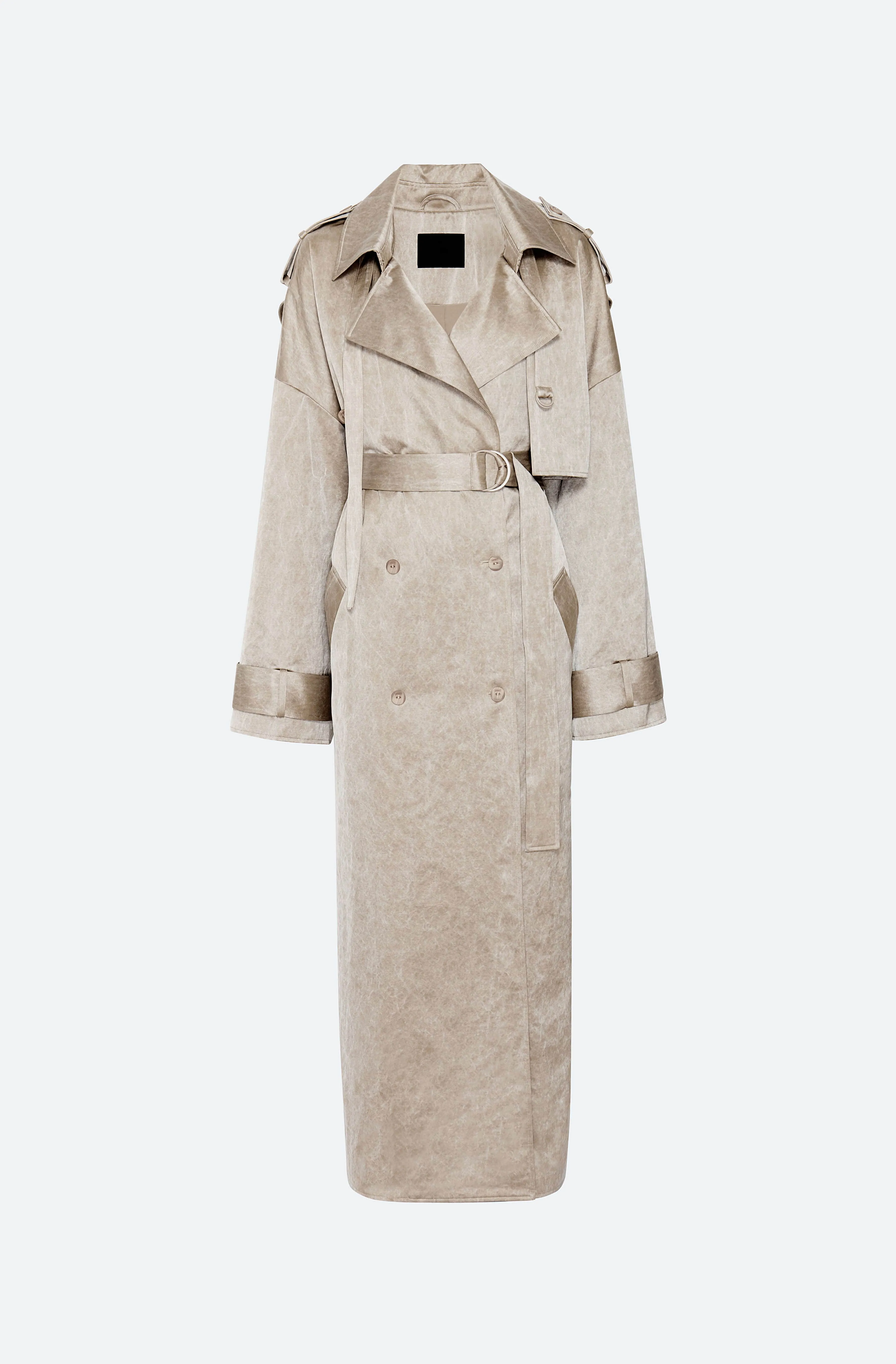 Washed Cotton Double Breasted Trench
