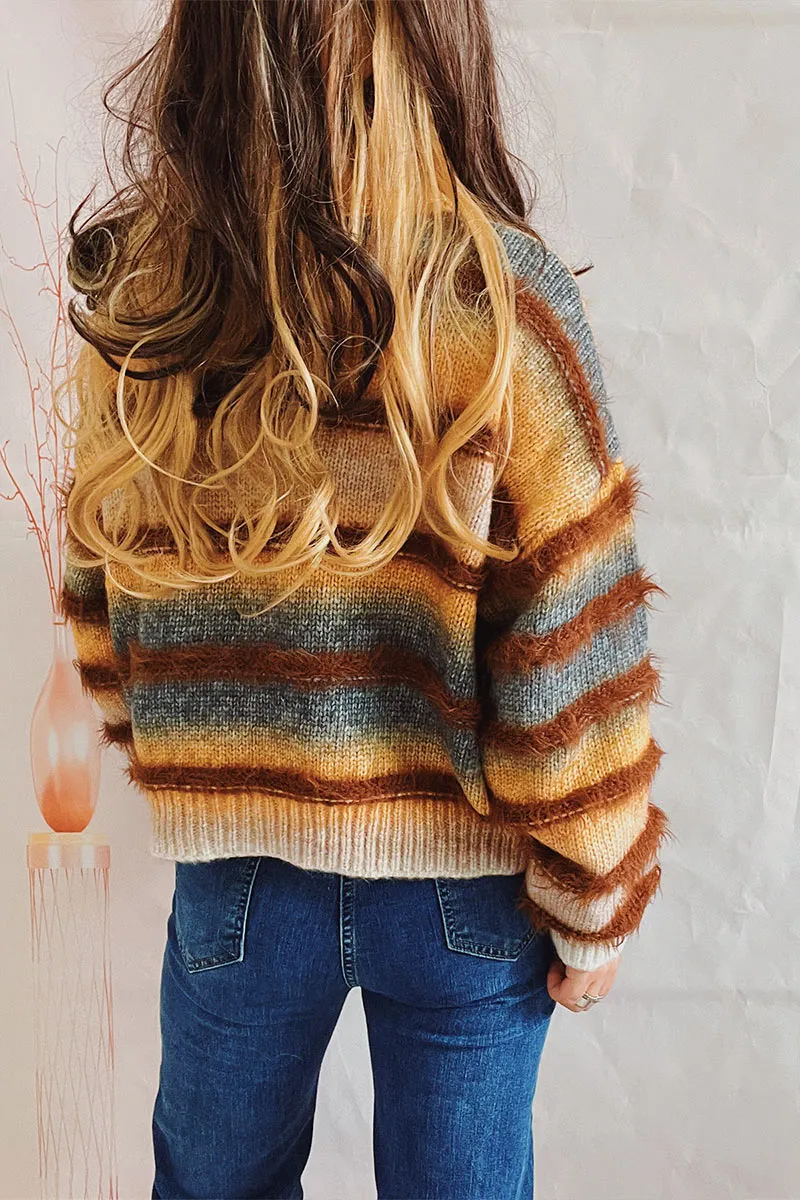 WH872 Fluffy Tie Dye Sweater