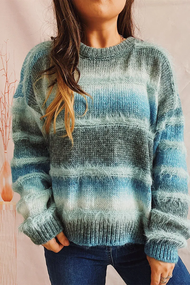 WH872 Fluffy Tie Dye Sweater