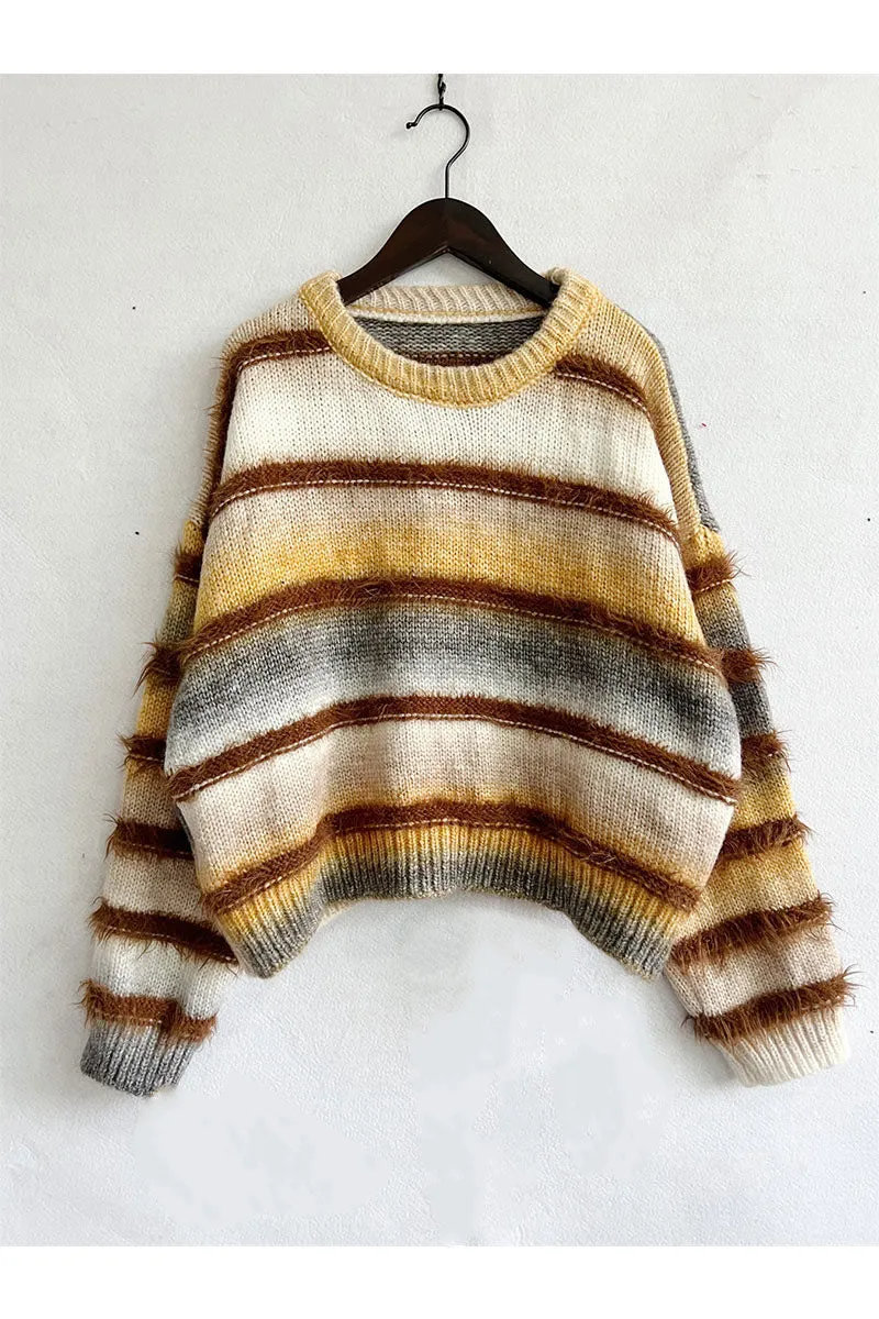 WH872 Fluffy Tie Dye Sweater