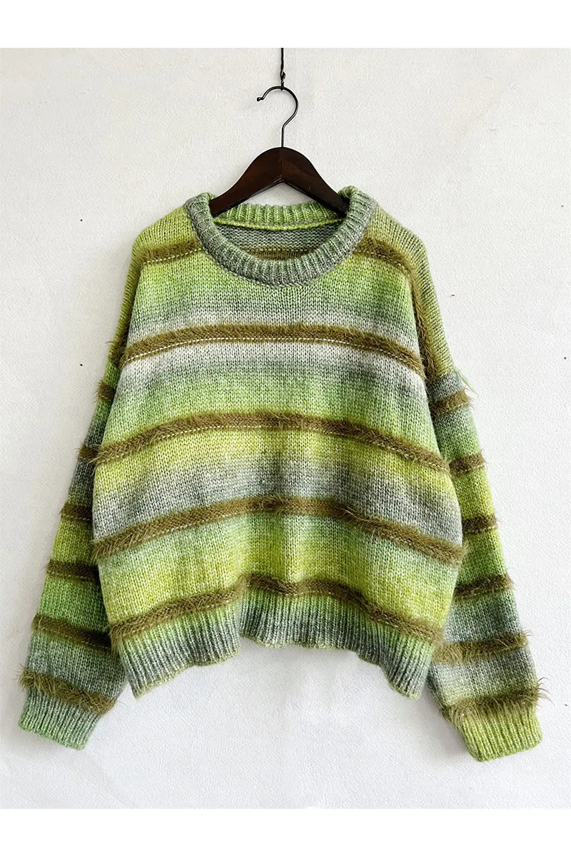 WH872 Fluffy Tie Dye Sweater