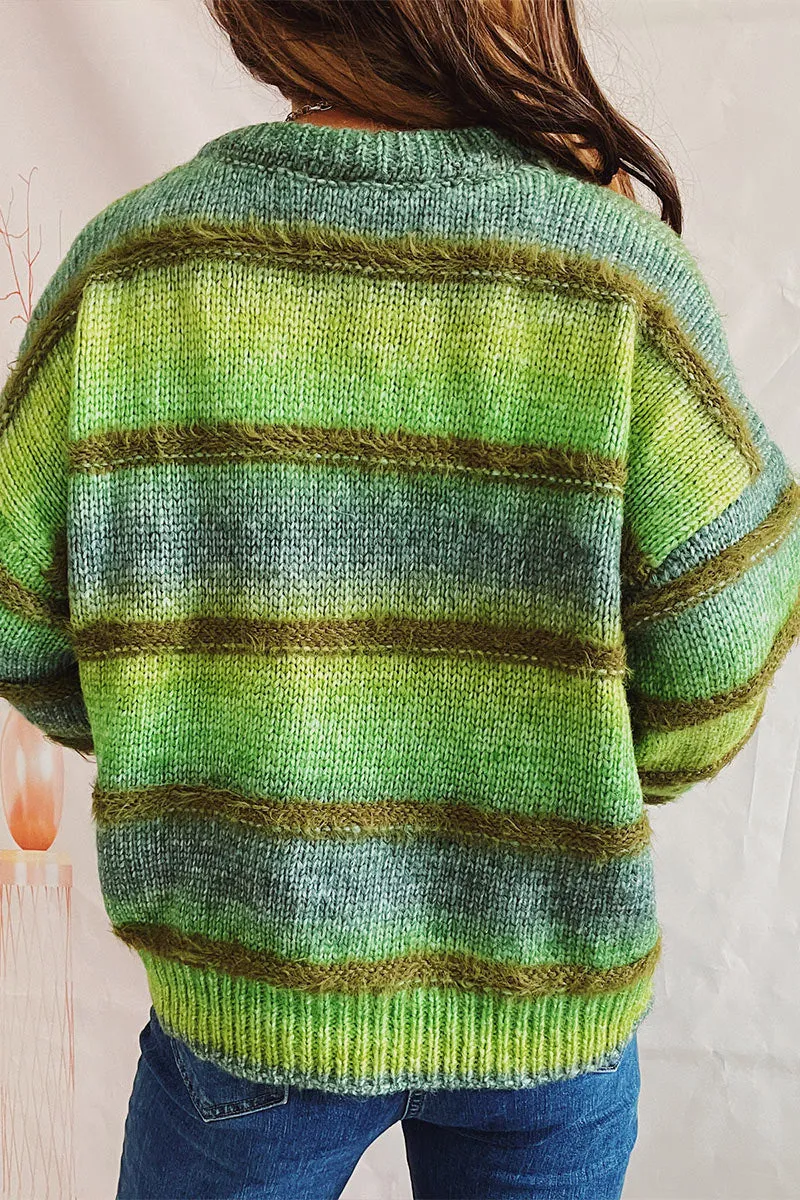 WH872 Fluffy Tie Dye Sweater