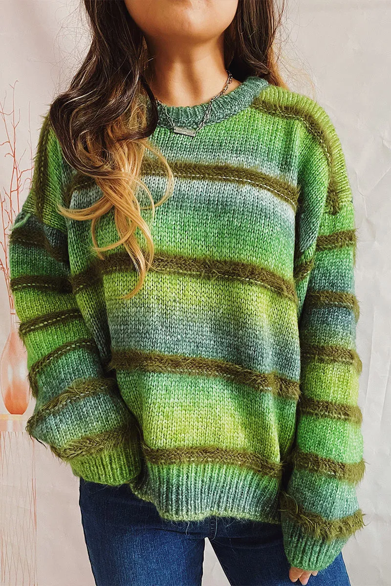 WH872 Fluffy Tie Dye Sweater