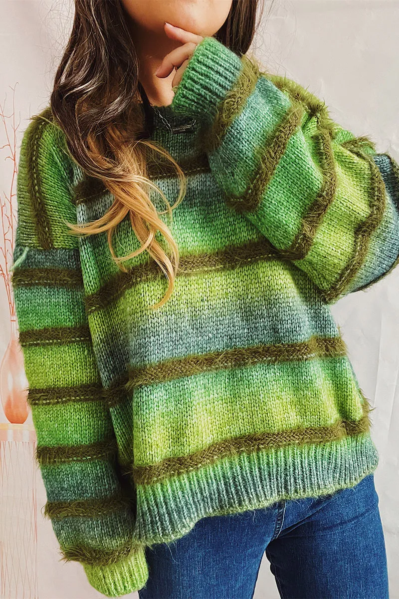 WH872 Fluffy Tie Dye Sweater
