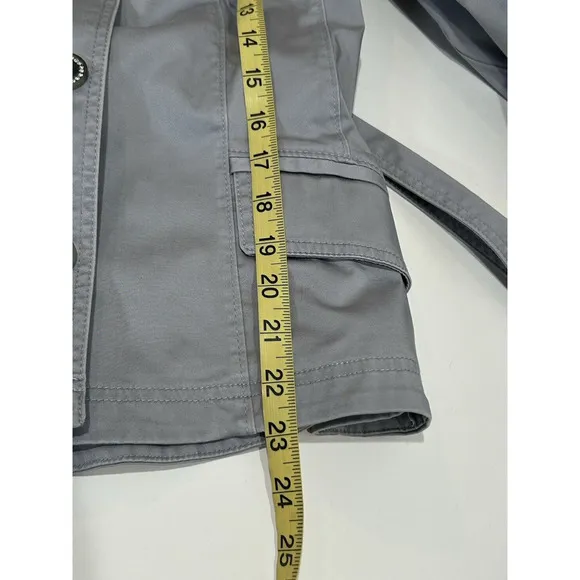 white house black market Blazer Trench Coat style size 4 small silver grey NWT