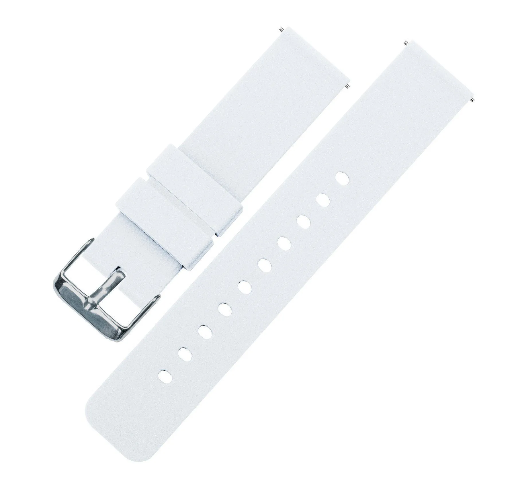 White Silicone Rubber Quick Release Watch Band
