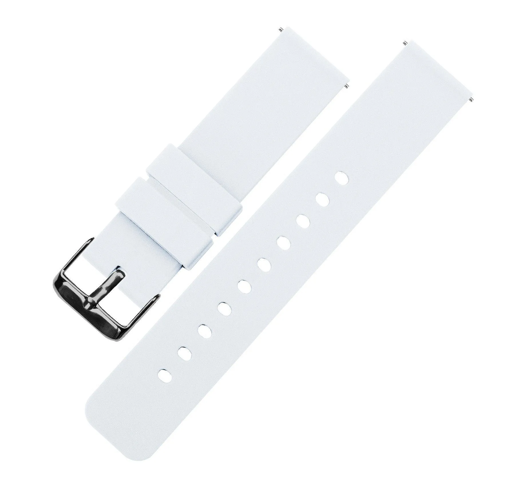 White Silicone Rubber Quick Release Watch Band