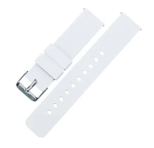 White Silicone Rubber Quick Release Watch Band