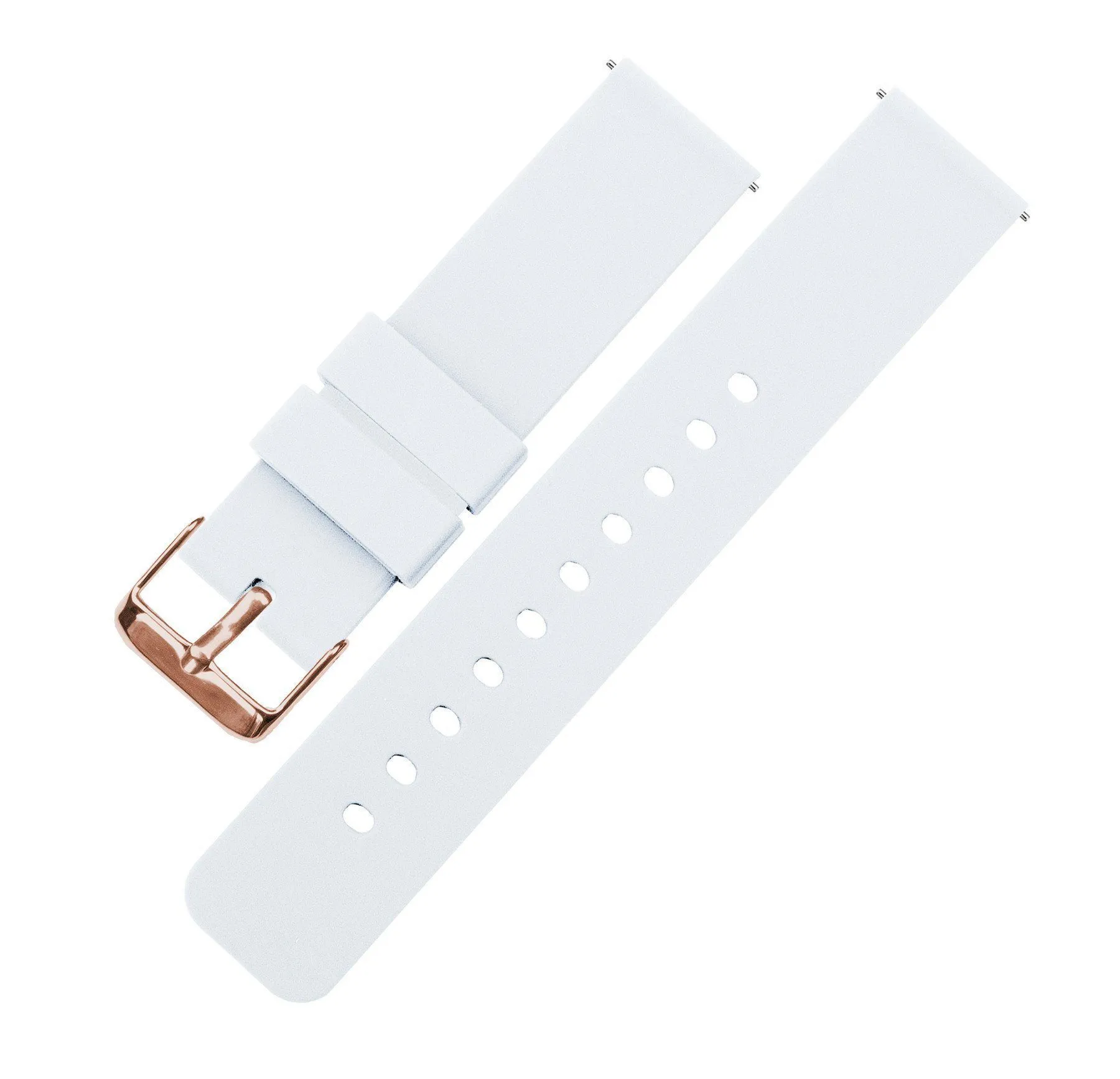 White Silicone Rubber Quick Release Watch Band