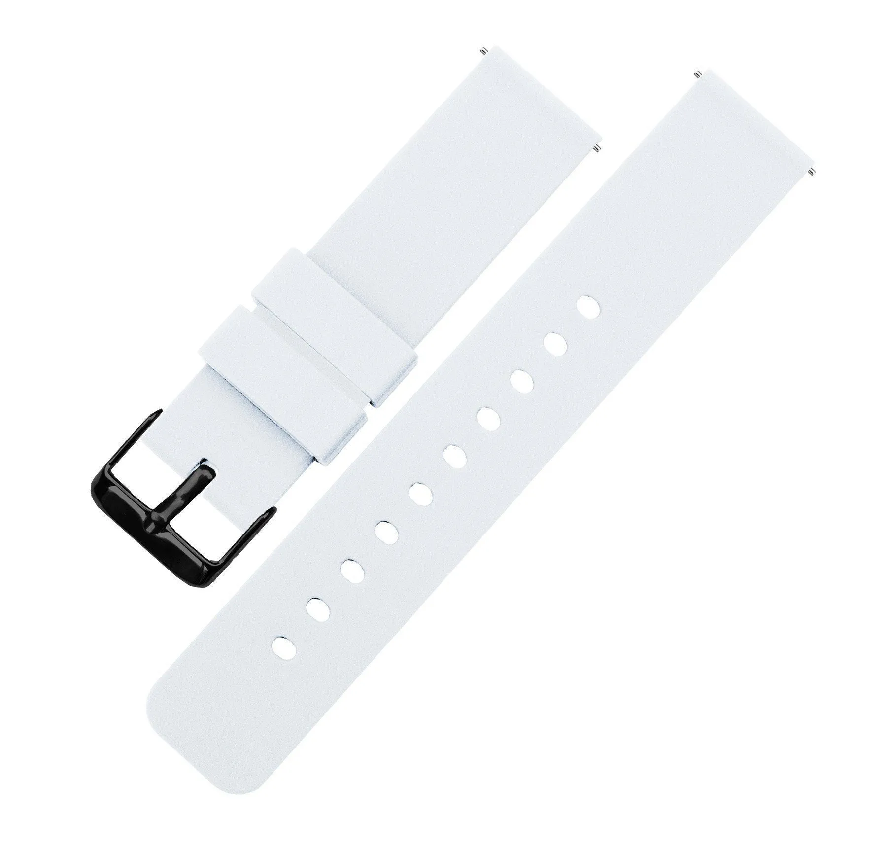 White Silicone Rubber Quick Release Watch Band