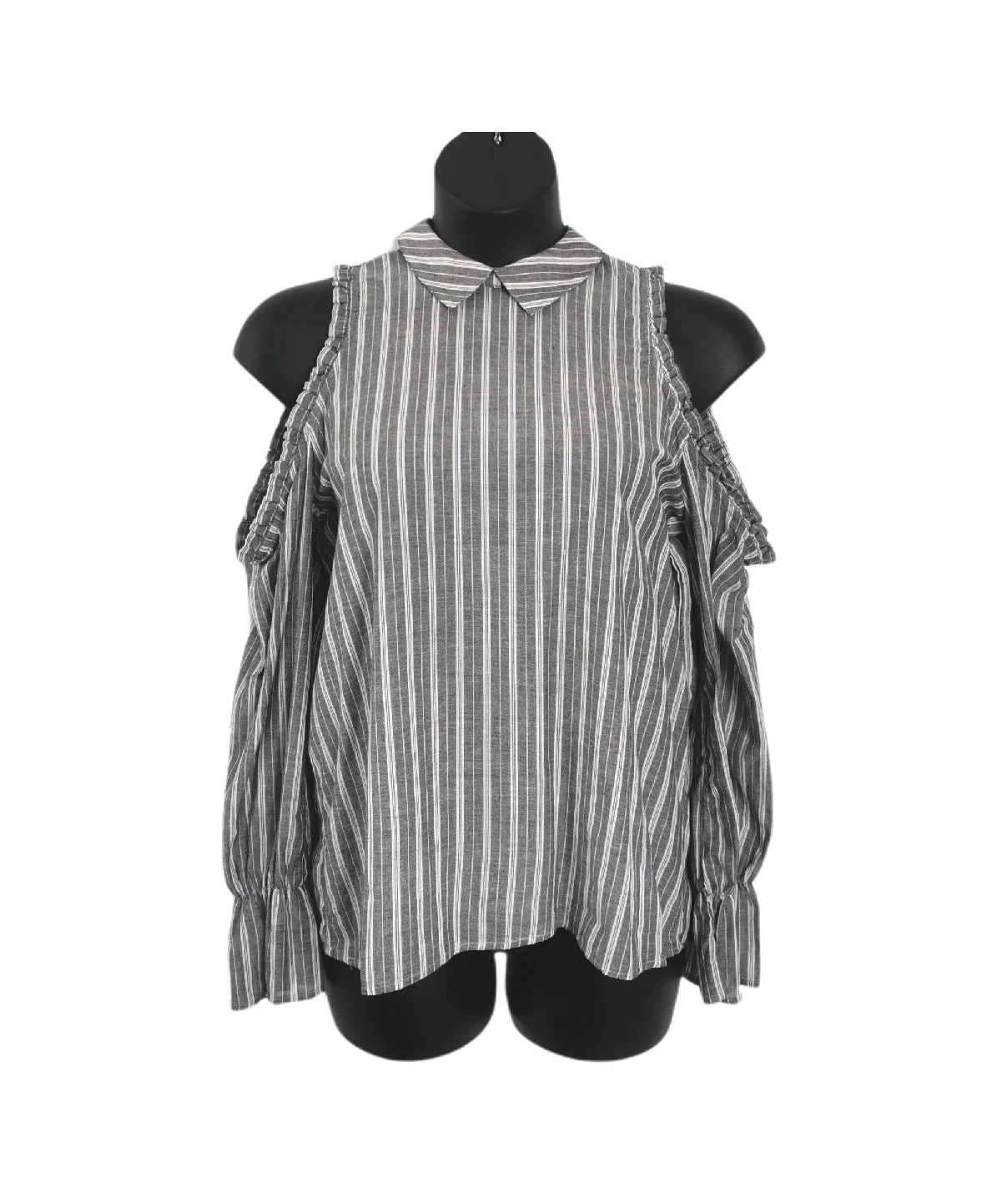 WOMENS SIZE LARGE - FOURTEENTH PLACE, Open Shoulder Boho Dress Shirt EUC B44