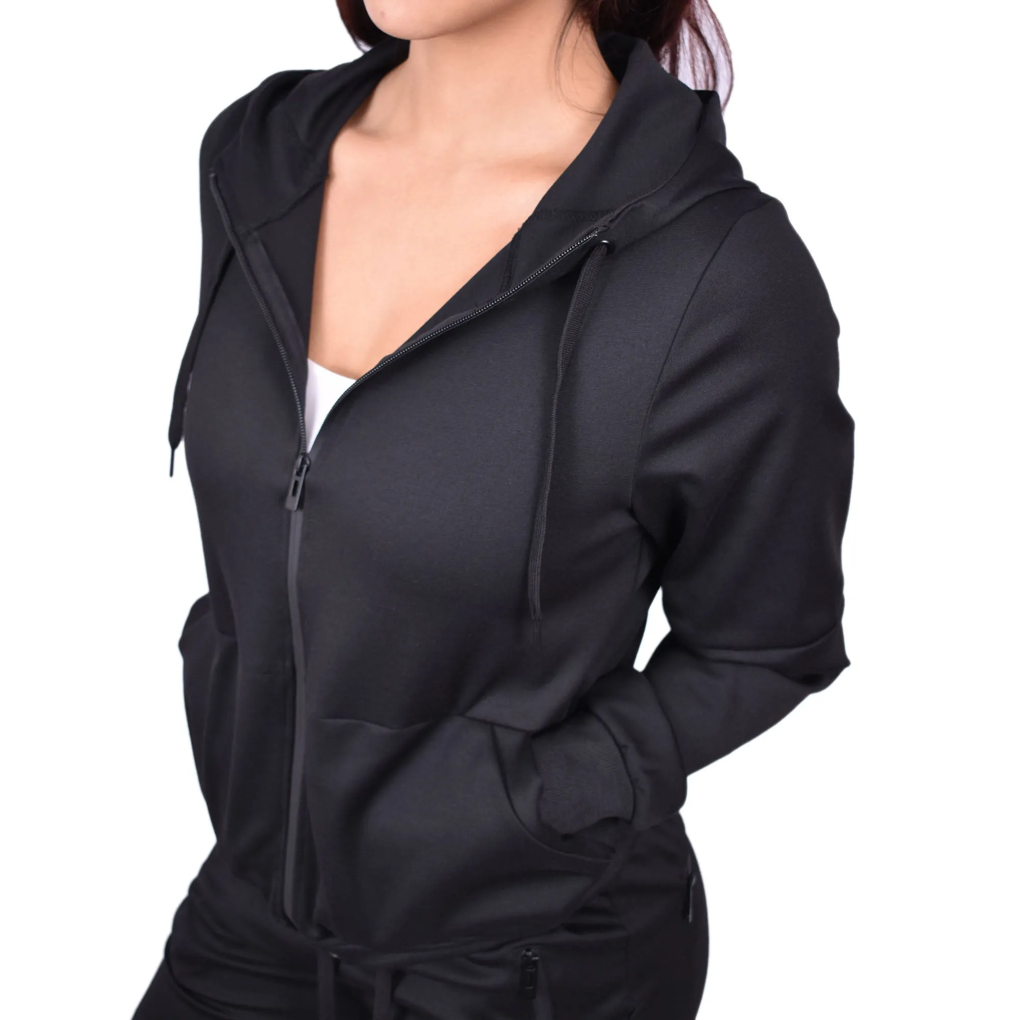 Women's Tech Fleece Tracksuit - Black