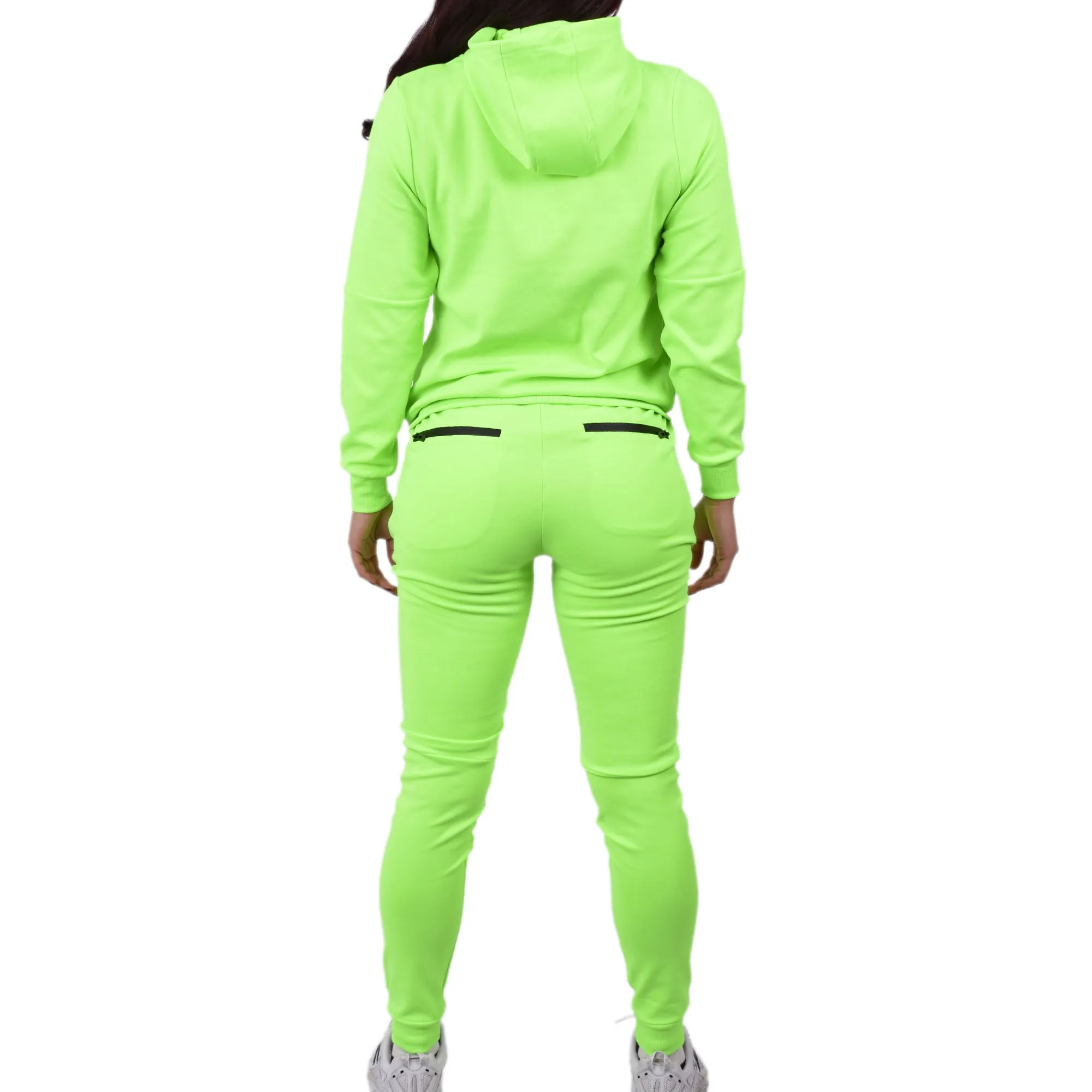 Women's Tech Fleece Tracksuit  - Neon Green