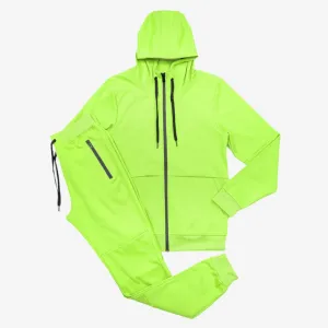 Women's Tech Fleece Tracksuit  - Neon Green