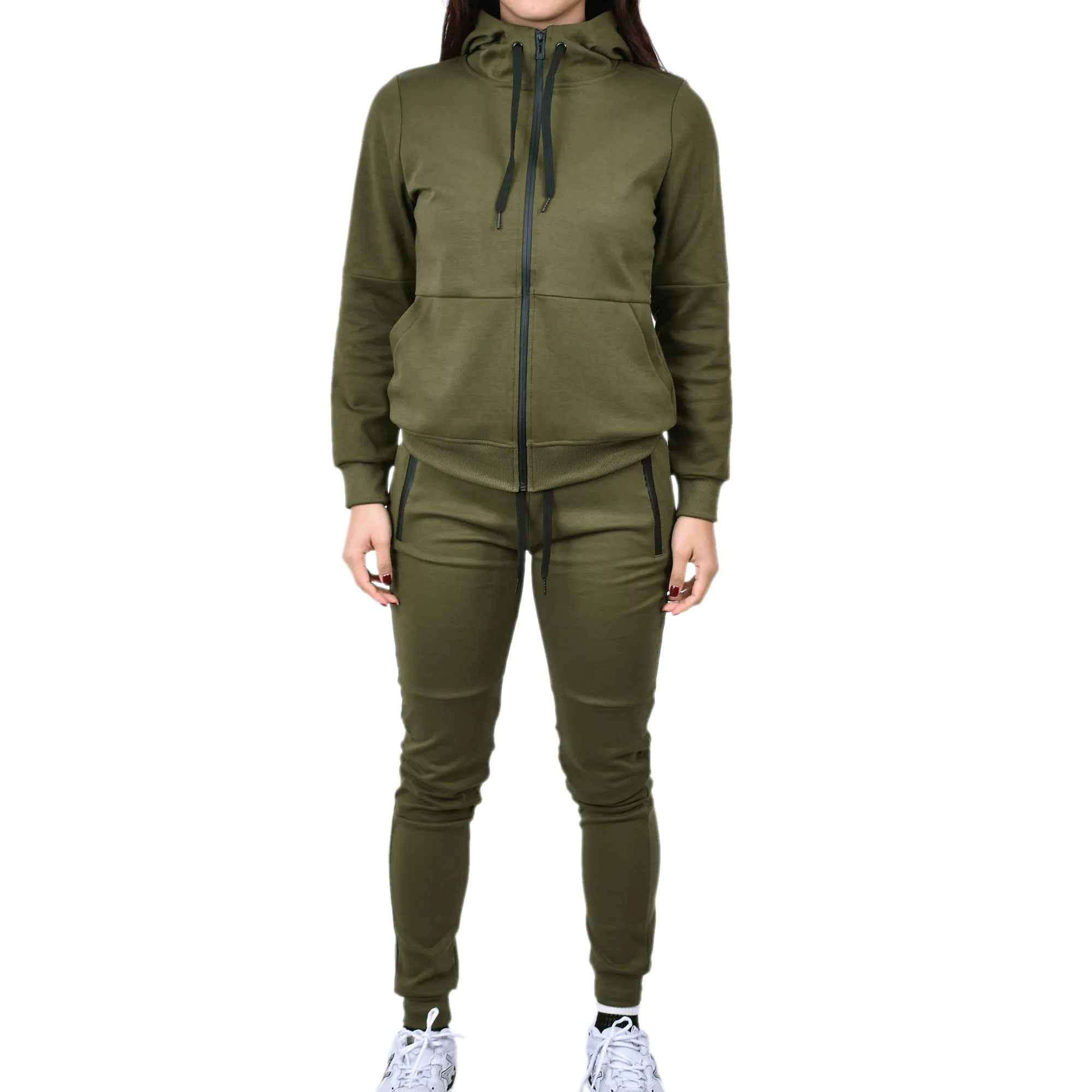 Women's Tech Fleece Tracksuit  - Olive
