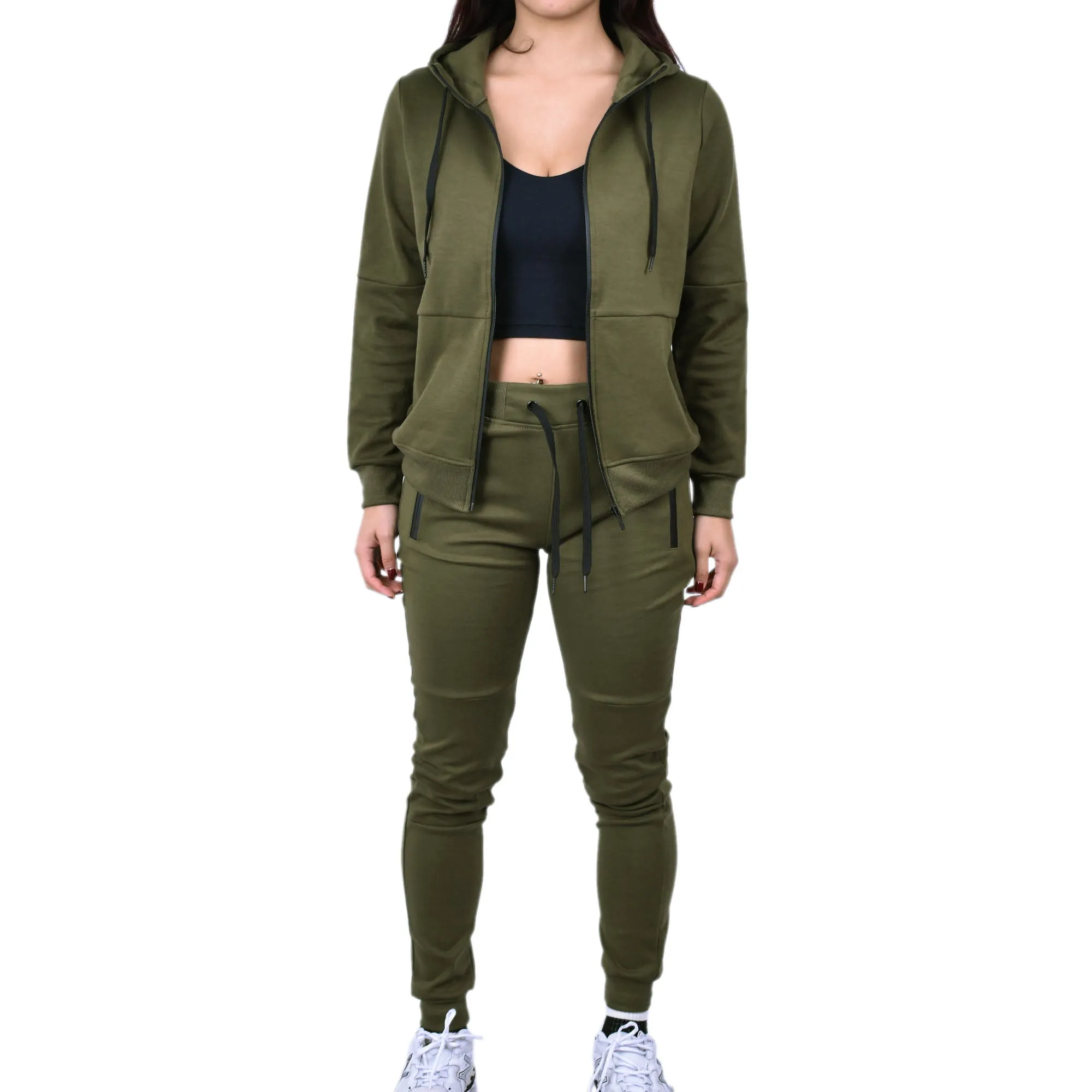 Women's Tech Fleece Tracksuit  - Olive