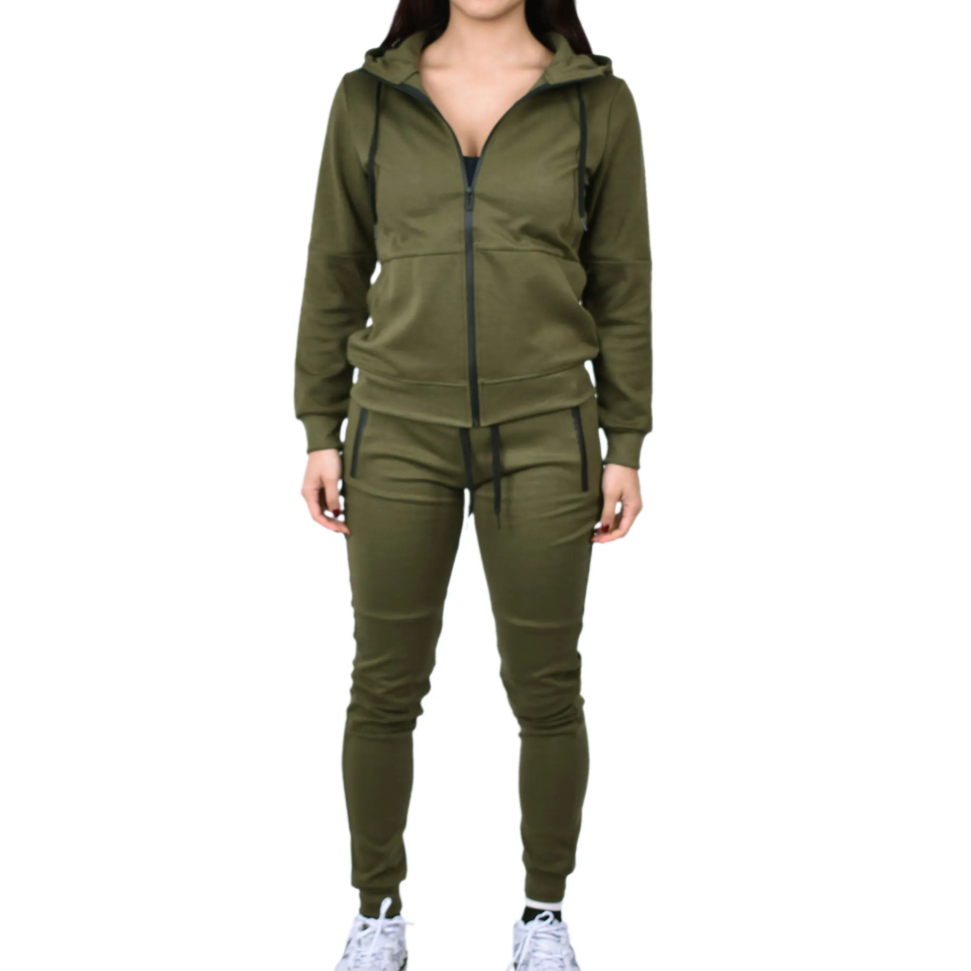 Women's Tech Fleece Tracksuit  - Olive