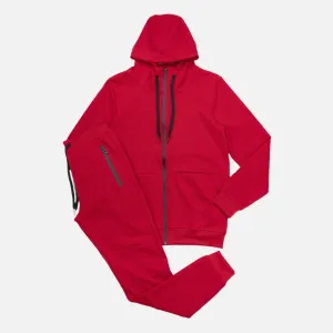 Women's Tech Fleece Tracksuit  - Red