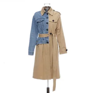 Women's Trench Coats Lapel Collar Long Sleeve