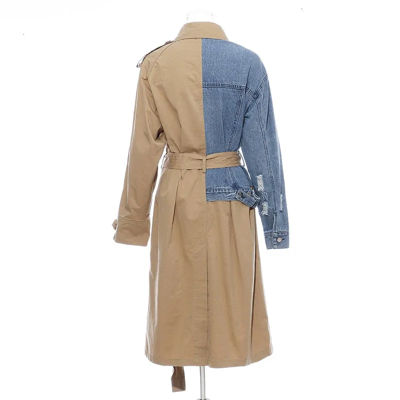 Women's Trench Coats Lapel Collar Long Sleeve