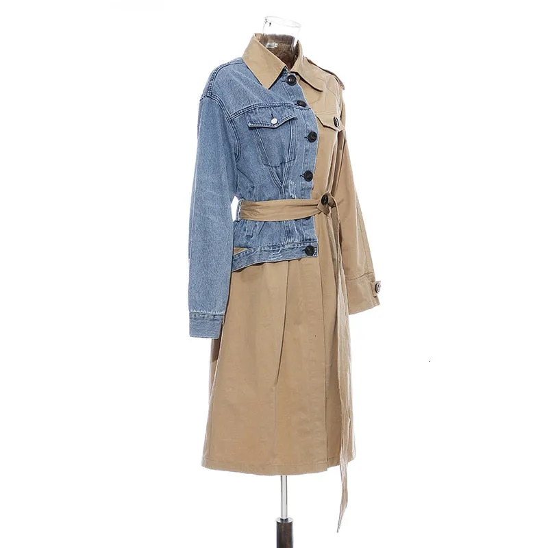 Women's Trench Coats Lapel Collar Long Sleeve