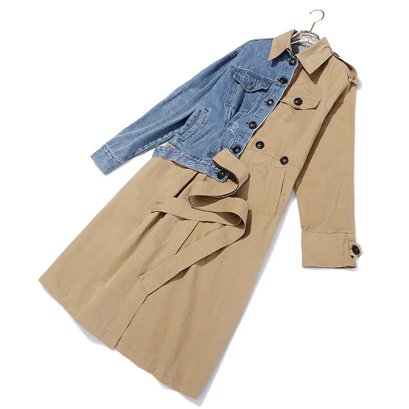Women's Trench Coats Lapel Collar Long Sleeve