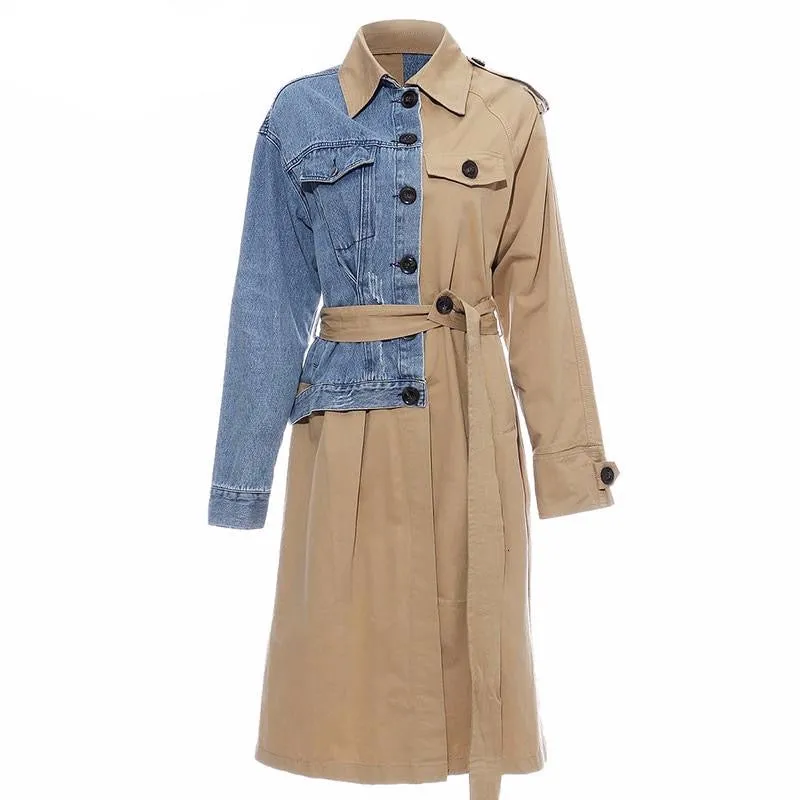 Women's Trench Coats Lapel Collar Long Sleeve