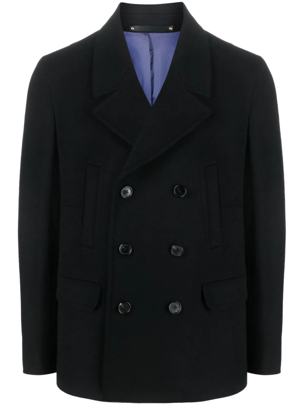 Wool and cashmere blend double-breasted blazer