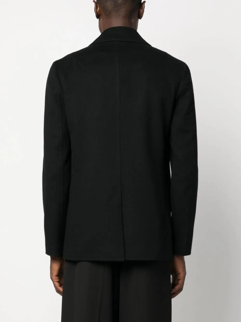 Wool and cashmere blend double-breasted blazer