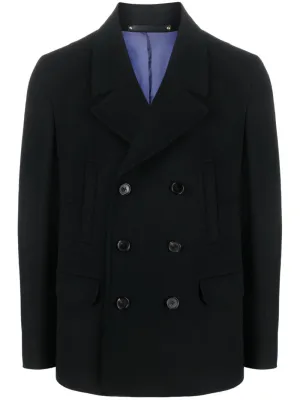 Wool and cashmere blend double-breasted blazer