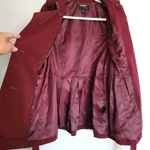 Worthington Women's Spring Summer Outdoor Casual Trench Coat Jacket Small US 4/6