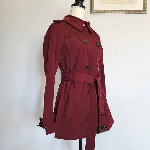Worthington Women's Spring Summer Outdoor Casual Trench Coat Jacket Small US 4/6