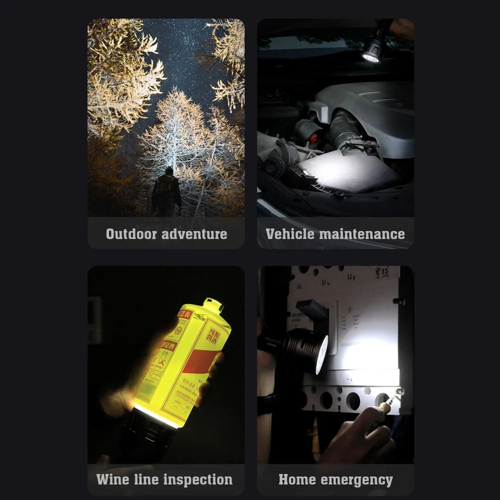Xiaomi Nextool 4*LED  Flashlight 3600 lumens 450m 5 Modes IPX7 Waterproof Type-C Rechargeable Torch for Camping