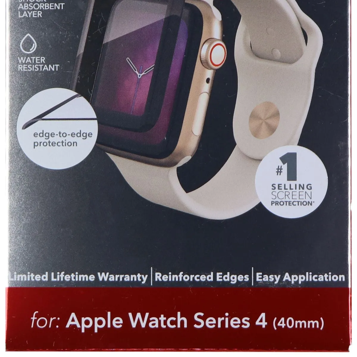 ZAGG Glass Curve Elite Screen Protector for Apple Watch Series 4 (40mm)