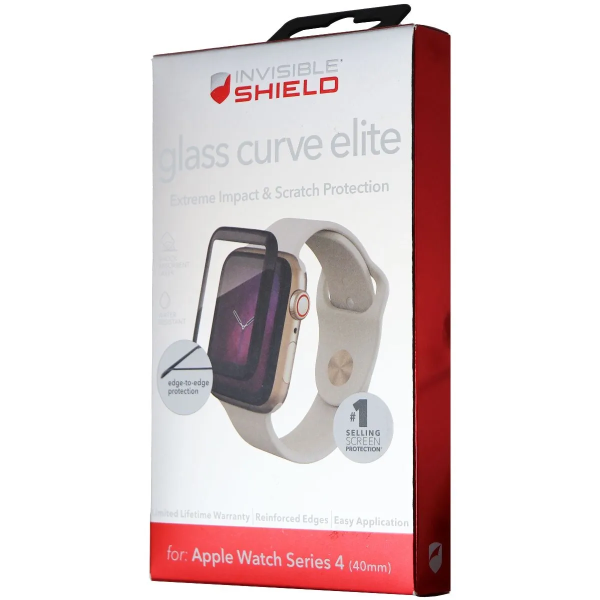 ZAGG Glass Curve Elite Screen Protector for Apple Watch Series 4 (40mm)