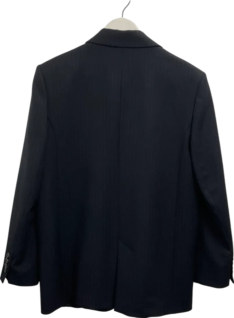 ZARA Blue Pinstripe Single Breasted Blazer UK M