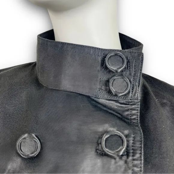 ZARA Y2k Vintage Ruffle Trim Double Breasted Blazer Jacket Office Siren Coquette