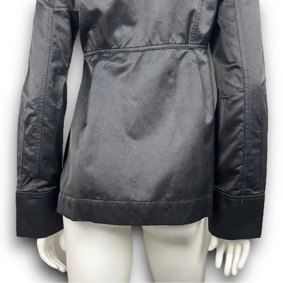 ZARA Y2k Vintage Ruffle Trim Double Breasted Blazer Jacket Office Siren Coquette